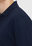 Lacivert Düz Polo Yaka %100 Pamuk T-Shirt