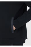 Siyah Kapüşonlu Düz Sweatshırt