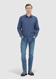 İndigo Casual Fit Dokuma Casual %100 Pamuk Gömlek