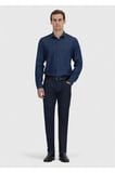 İndigo Düz Casual Fit Dokuma Casual %100 Pamuk Gömlek