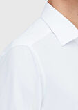 Beyaz Düz Regular Fit Dokuma Klasik Gömlek