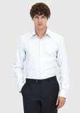 Açık Gri Desenli Regular Fit Dokuma Klasik %100 Pamuk Gömlek