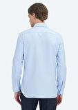 Mavi Desenli Regular Fit Dokuma Klasik %100 Pamuk Gömlek