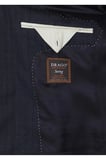 Koyu Lacivert Desenli Zeroweight Slim Fit %100 Yün Takım Elbise