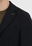 Siyah Düz Comfort Fit %100 Yün Ceket