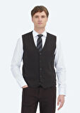 Kahverengi Regular Fit V Yaka Casual Örme Triko Yelek
