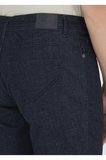 Lacivert Düz Dokuma Regular Fit Casual Pamuk Karışımlı Pantolon