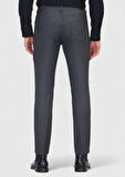 Gri Düz Dokuma Slim Fit Casual Pantolon