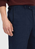 Lacivert Düz Dokuma Modern Fit Casual Pantolon