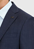Lacivert Mikro Modern Fit %100 Yün Takım Elbise