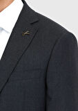 Siyah Regular Fit %100 Yün Takım Elbise