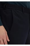 Lacivert Düz Örme Modern Fit Klasik Yün Karışımlı Pantolon