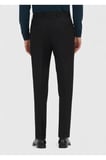 Siyah Dokuma Regular Fit Casual %100 Yün Pantolon