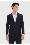 Açık Lacivert Baskılı Zeroweight Slim Fit Yün Karışımlı Takım Elbise