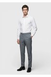 Gri Dokuma Regular Fit Casual %100 Yün Pantolon