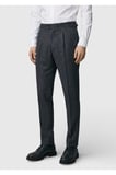 Antrasit Çizgili Dokuma Slim Fit Casual Yün Karışımlı Pantolon