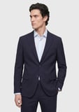 Lacivert Düz Modern Fit  Yün Takım Elbise