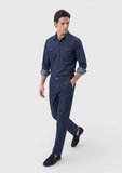 İndigo Düz Denim Straight Fit Casual Pamuk Karışımlı Pantolon