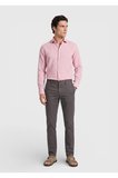 Mürdüm Düz Dokuma Regular Fit Casual Pamuk Karışımlı Pantolon