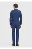 Lacivert Çizgili Zeroweight Slim Fit %100 Yün Takım Elbise