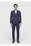 Açık Lacivert Düz Zeroweight Slim Fit İpek Karışımlı Takım Elbise