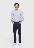 Lacivert Düz Dokuma Slim Fit Casual Pamuk Karışımlı Pantolon