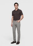 Gri Düz Dokuma Slim Fit Casual Pamuk Karışımlı Pantolon