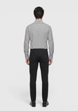 Siyah Düz Dokuma Slim Fit Casual Pamuk Karışımlı Pantolon
