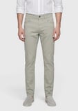 Haki Düz Dokuma Slim Fit Casual Pamuk Karışımlı Pantolon