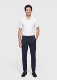 Lacivert Düz Dokuma Regular Fit Casual Pamuk Karışımlı Pantolon