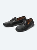 Siyah Deri Smart Casual Loafer