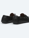 Siyah Deri Smart Casual Loafer