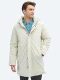 Taş Comfort Fit Kapüşonlu Casual Dokuma Kaban