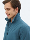 Mint Regular Fit Bebe Yaka Casual Dokuma Pardesü
