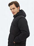 Siyah Regular Fit Casual Dokuma Mont