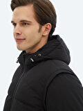 Siyah Regular Fit Casual Dokuma Mont