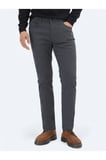 Antrasit Dokuma Slim Fit Casual Pamuk Karışımlı Pantolon