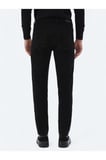 Siyah Dokuma Slim Fit Kadife Casual Pamuk Karışımlı Pantolon