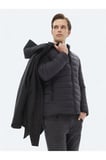 Siyah Regular Fit Kelebek Yaka Casual Dokuma Kaban