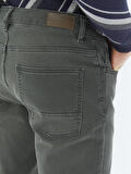 Haki Slim Fit Denim Pamuk Karışımlı Pantolon