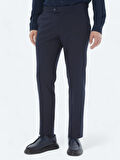 Lacivert Dokuma Regular Fit Casual Pantolon