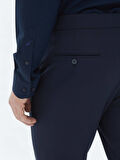 Lacivert Dokuma Regular Fit Casual Pantolon