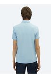 Mavi Düz Polo Yaka %100 Pamuk T-Shirt