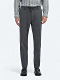 Gri Desenli Dokuma Jogging Fit Casual Pantolon
