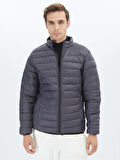 Koyu Gri Regular Fit Casual Dokuma Mont