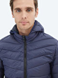 Lacivert Regular Fit Casual Dokuma Mont