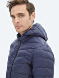 Lacivert Regular Fit Casual Dokuma Mont