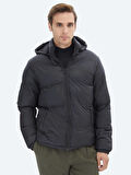 Siyah Regular Fit Casual Dokuma Mont