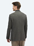 Vizon Desenli Modern Fit Ceket