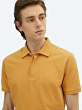 Safran Düz Polo Yaka %100 Pamuk T-Shirt